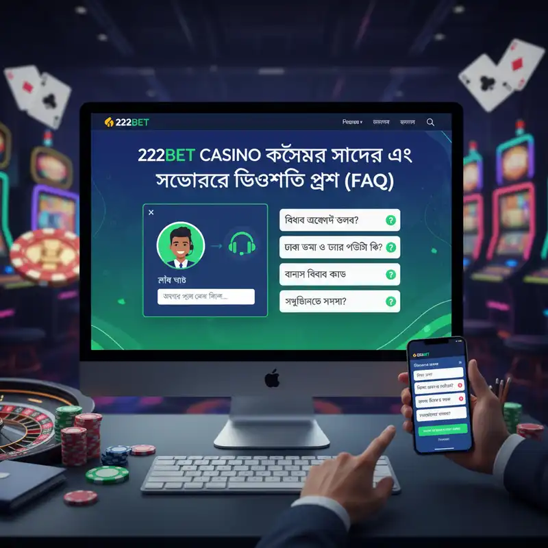 222bet Casino কাস্টমার সাপোর্ট এবং FAQ