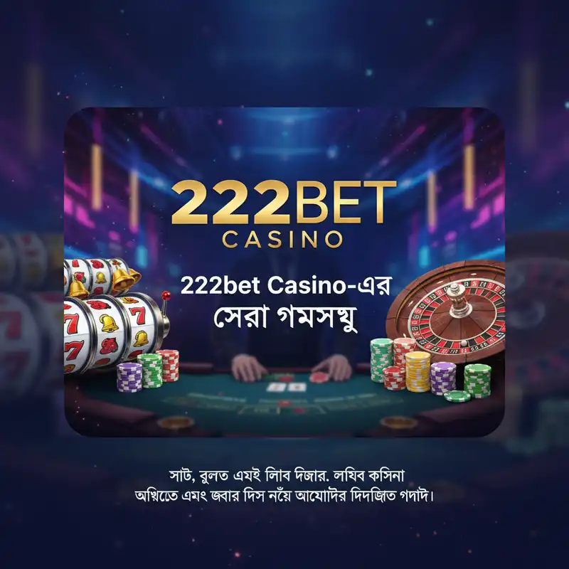 222bet Casino লাইভ ডিলার গেম ইন্টারফেস